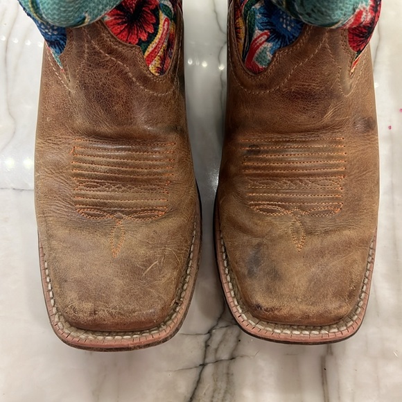 Ariat® Ladies Circuit Champion Floral Brown & Turquoise Boots - Picture 8 of 16